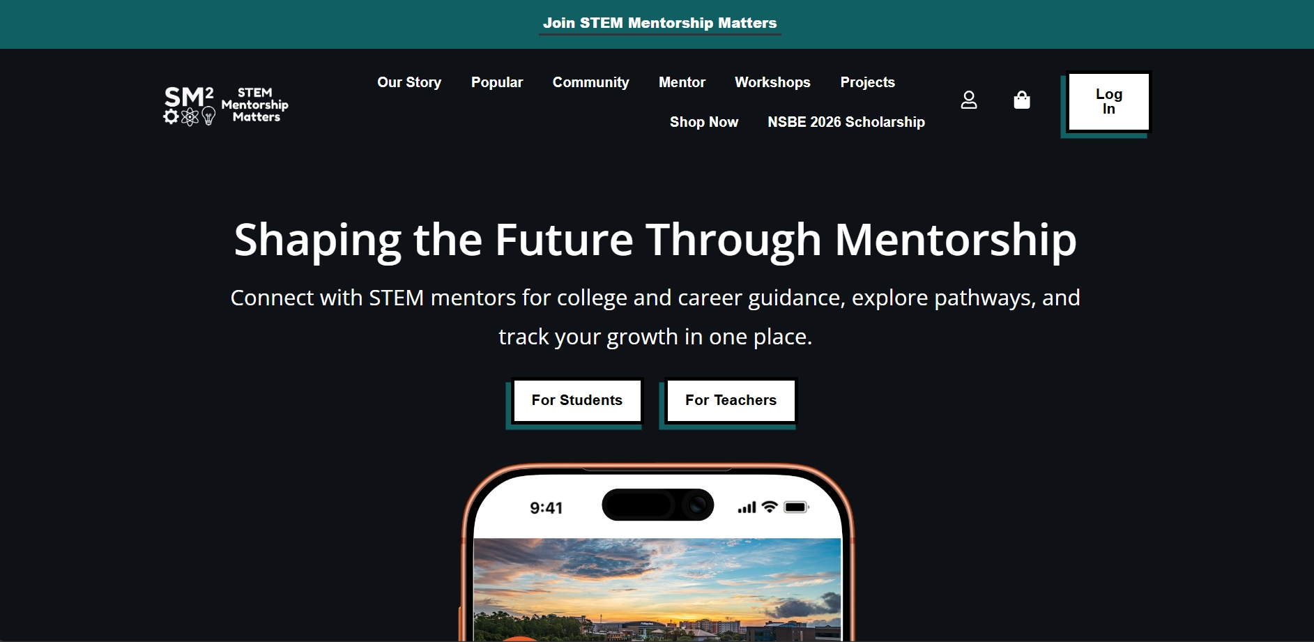 STEM Mentorship Matters website preview